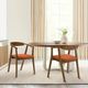 Armen Living Santana 6-Piece Orange/Walnut Dining Chair Set-1