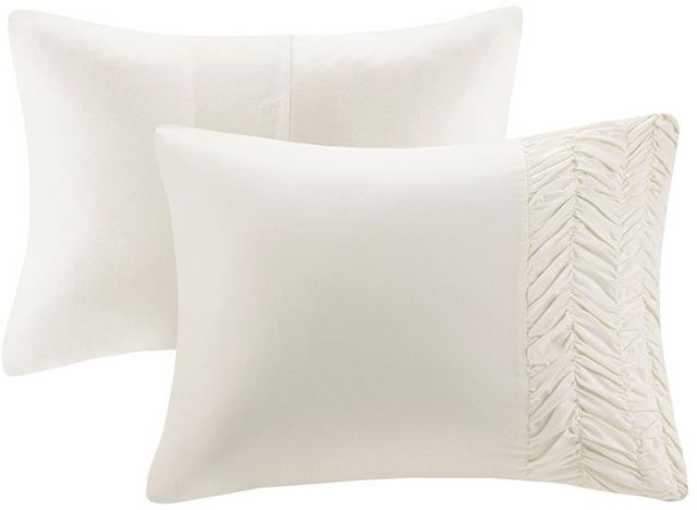Olliix by Madison Park Doreen 4 Piece White Full/Queen Cotton Comforter Set-1