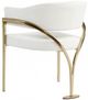 Meridian Furniture Madelyn Cream/Brushed Brass Velvet Dining Chair-2