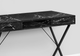 Monarch Specialties Inc. Black/Black Marble Computer Desk-1