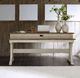 Liberty Furniture Farmhouse Reimagined Chestnut Console Bar Table with Antique White Base-1