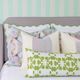 Laura Park Designs Scalloped Green/White Cotton 20"x26" Euro Sham-3