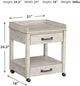 Signature Design by Ashley® Carynhurst Distressed Whitewash Printer Stand-5