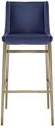 VIG Furniture Modrest Mimi 2-Piece Blue/Brass Counter Stool Set-1