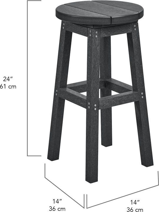 C R Plastics Generation Line Aqua Counter Stool-2