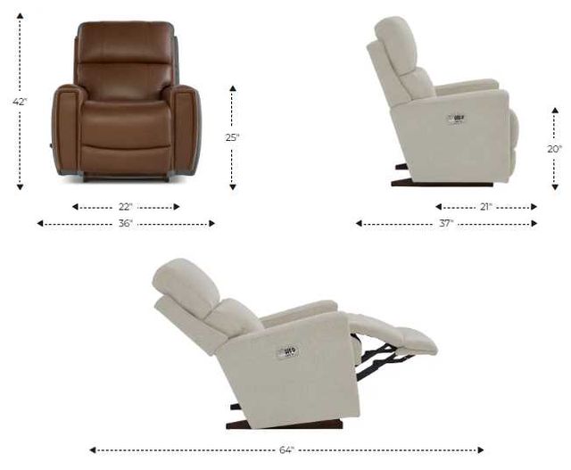 La-Z-Boy® Apollo Toast Power Rocking Recliner with Headrest-2