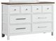 Furniture of America® Pinetop Dark Brown/White Dresser-2