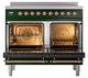 Ilve® Nostalgie II Noblesse 40'' Emerald Green Pro Style Induction Range with Copper Trim-2