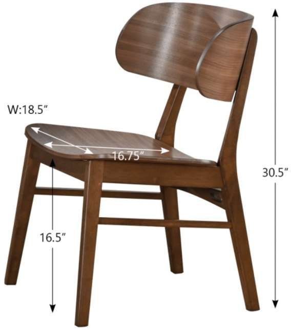 Winners Only® Uptown Medium Walnut Barrel Back Dining Side Chair-3