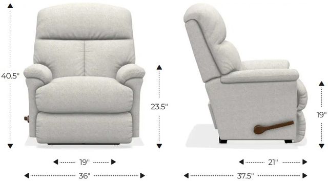 La-Z-Boy® Reed Tobacco Leather Manual Wall Recliner-0