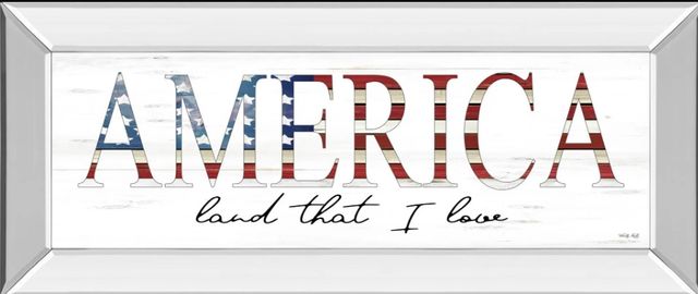 Classy Art America Land That I Love by Cindy Jacobs Mirror Framed Wall Art-0