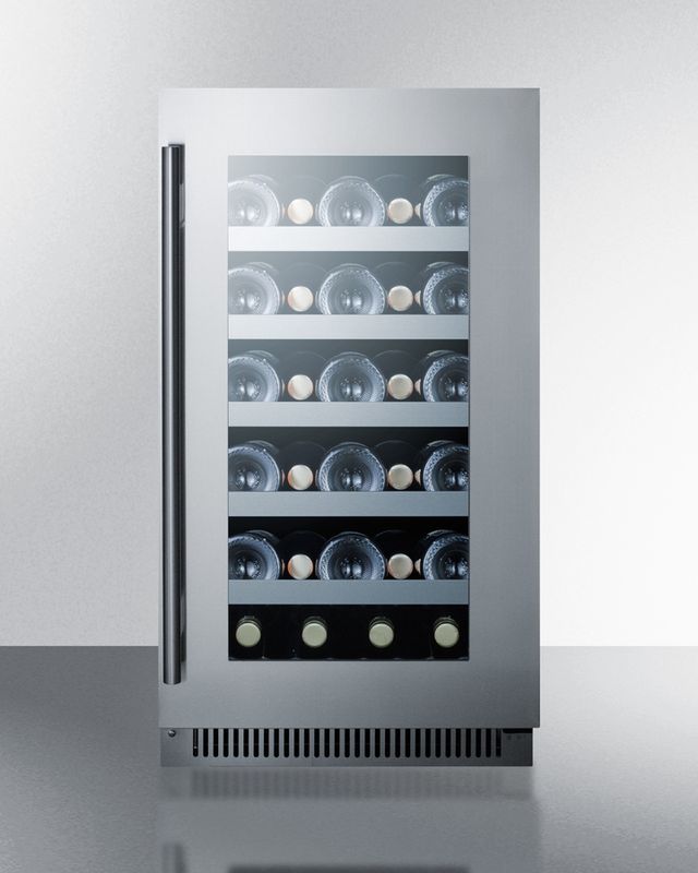 Summit® Classic 2.9 Cu. Ft. Stainless Steel Wine Cooler-3