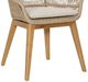 Dovetail Furniture Kenna Ivory/Natural Aluminum/Fabric/Rattan/Teak Outdoor Dining Chair-2