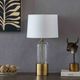 Renwil® Theodore 2-Piece Antique Brass/Clear/Off-White Table Lamp Set-4