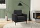 Monarch Specialties Inc. Black 32" Accent Chair with Black Metal Legs-1