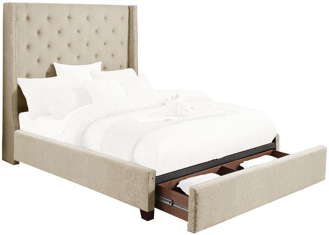 Homelegance® Fairborn Beige Eastern King Storage Platform Bed-0