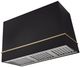 AGA Loge 48" Matte Black Wall Mounted Range Hood  with Antique Brass Trim-0