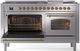 Ilve® Nostalgie II Series 60" Stainless Steel Pro Style Dual Fuel Range-2