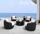 CabanaCoast® Customizable Circa Wicker Outdoor Swivel Chair-4