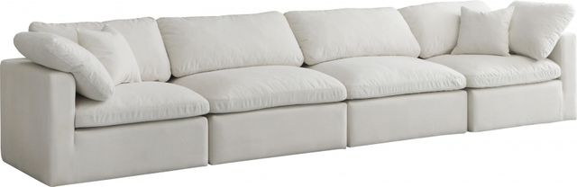 Meridian Furniture Plush 4-Piece Cream Modular Sectional-0