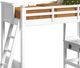 Elements International Hampton Kids White Youth Twin Loft Bed with Ladder and Desk-1