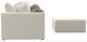 Jackson Furniture Ritzy 4-Piece Bone Sectional with Ottoman-4