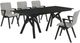 Armen Living Cortina and Varde 5-Piece Black/Gray Dining Set-0