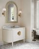Currey & Company Briallen 48" White Vanity with Oval Undermount Sink-5