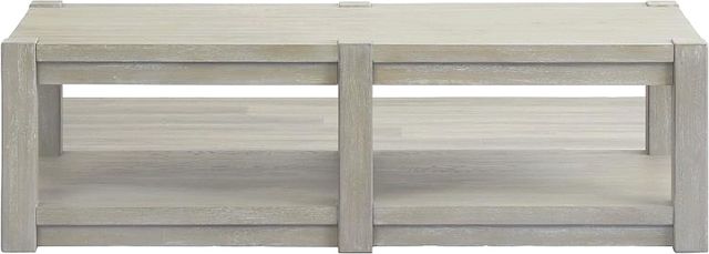 Magnussen Home® Burgess Calico Grey Rectangular Shelf Cocktail Table with Casters-1
