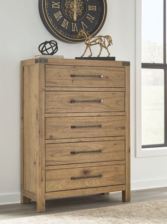 Benchcraft® Ridgester Light Brown Chest-1