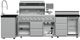 FORNO® Bulnes Series Alta Qualita Black and Stainless Steel Outdoor Kitchen Kits-1
