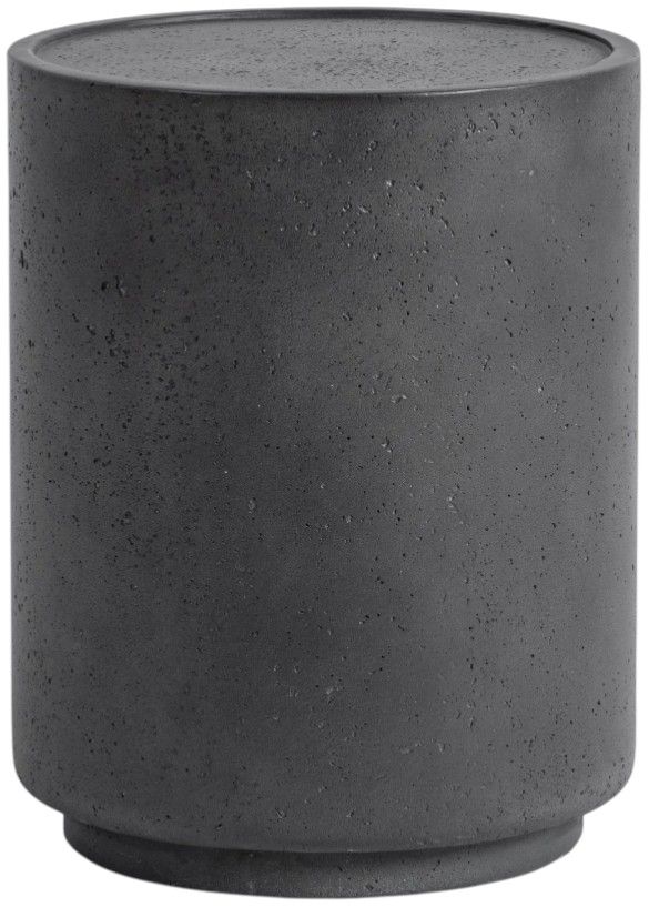 Classic Home Darsa Dark Gray Concrete Outdoor Accent Table-0