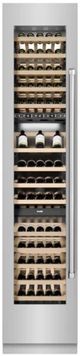 ZLINE 18 in. 9 Cu. Ft. Triple Zone 68 Bottle Left Hinge Column Wine Cooler in Stainless Steel-2