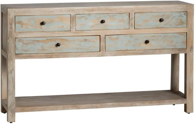 Crestview Collection Grand Harbor Blue Console Table-0