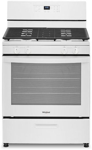 Whirlpool® 30" White Freestanding Gas Range