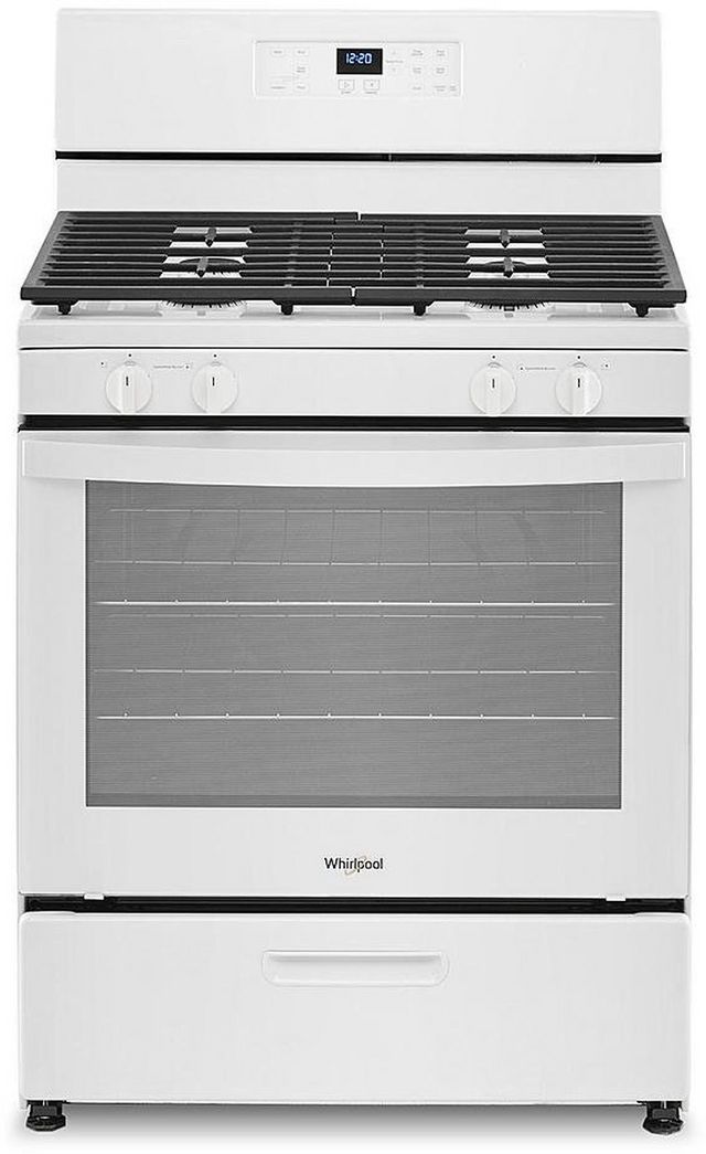 Whirlpool® 30" White Freestanding Gas Range