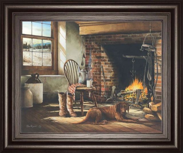 Classy Art His Morning Coffee by John Rossini Framed Print Wall Art-0