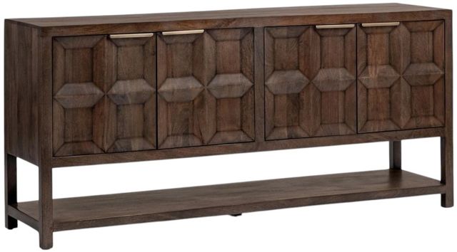 Classic Home Costa Tundra Brown 4-Door Cabinet-0