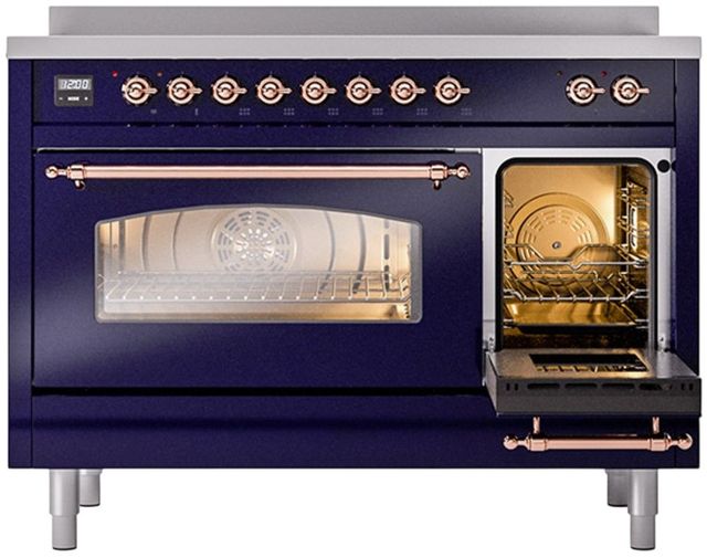 Ilve® Nostalgie II Series 48" Blue Pro Style Induction Range-3