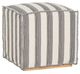 Fairfield® Kristin Gray/White Muslin Slipcover Ottoman-0