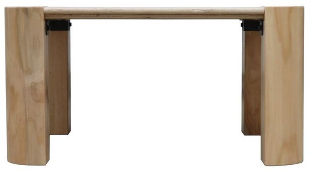 Nest Home Collections Esme Nordic Natural/Sabbia Travertine 31" Square End Table-3