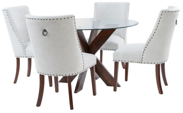 Powell® Auden 5-Piece Beige/Espresso Dining Set-0