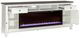 Liberty Furniture Charcoal/Wirebrushed White 80" TV Console with Fireplace-2