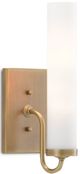 Currey & Company Bagno Brindisi Antique Brass/Opaque Wall Sconce-0