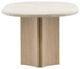 Dovetail Furniture Oja Cream Dining Table with Natural Wash Base-2
