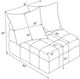 Coaster® Amara Chenille Ivory Upholstered Armless Chair-2