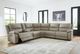 Signature Design by Ashley® Narwhal Place 7-Piece Pebble Modular Power Reclining Sectional with Storage Consoles-1