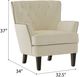 Emerald Home Noelle Cream Velvet Accent Chair-2