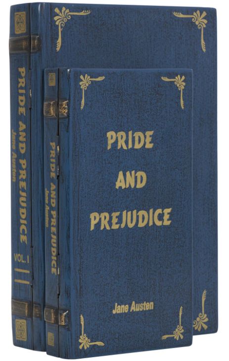 Deco Marche 2-Piece Blue Storage Faux Book Decorative Box Set-0