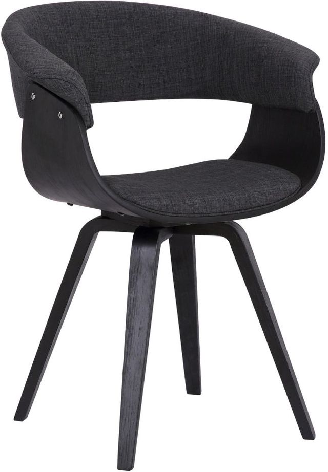 Armen Living Summer Black/Charcoal Dining Arm Chair-0